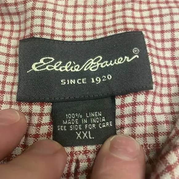Eddie Bauer Linen Short Sleeve Shirt - Size XXL - Excellent! - Picture 5 of 6